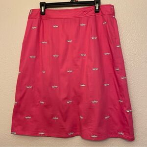 Pendleton hot Pink Dragonfly Embroidered whimsy fairycore cotton Skirt Size 14